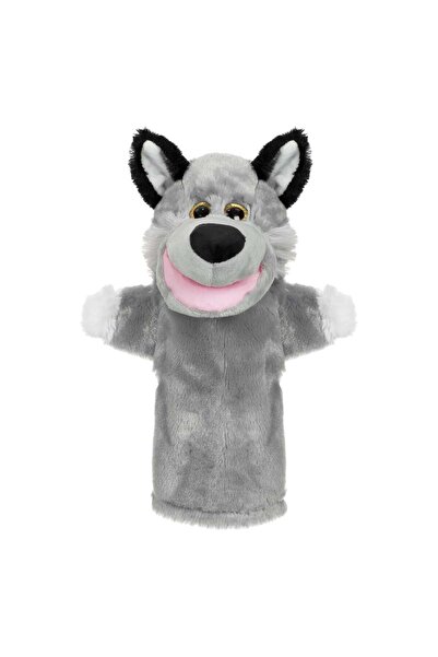 OEM Plush Grey Wolf Figurine for Puppet Theater 28cm