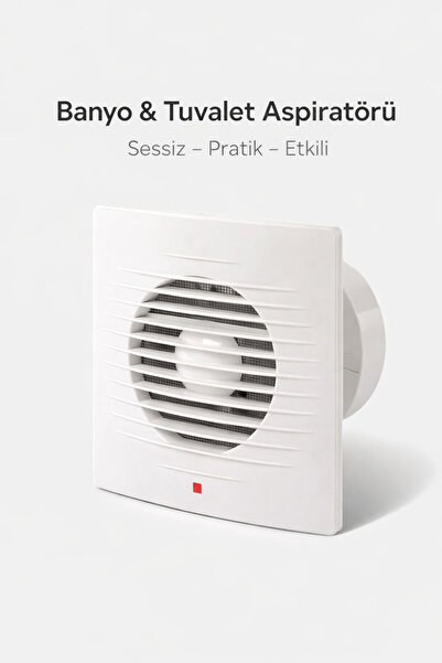 luxshome 150’lik Banyo Tuvalet Aspiratörü 15 Cm Yüksek Debili Havalandırma Fanı