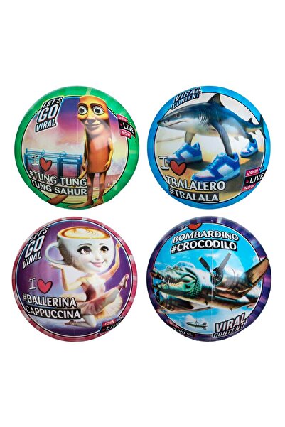 OEM Minge de Plaja din Plastic Colorat cu Model Brain Rot 23cm