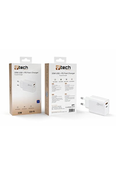 Ptech By Pandora Ptech 33Watt Çift Çıkış Şarj Başlığı USB+PD Fast Şarj Redmi ...