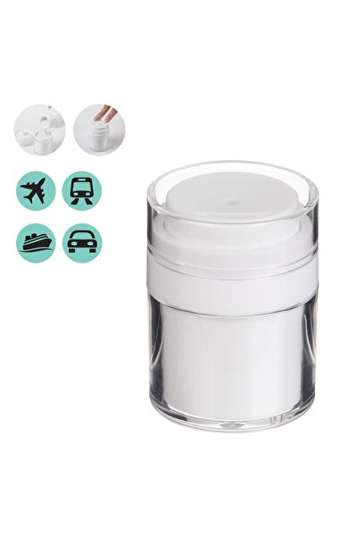 OEM White Cosmetic Container with Pump 30g