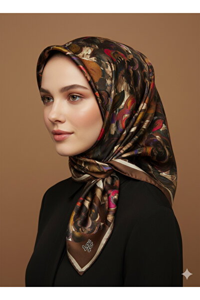 Levidor 90X90 Silk-Look Ristal Scarf – Non-Slip Twill Stylish Design