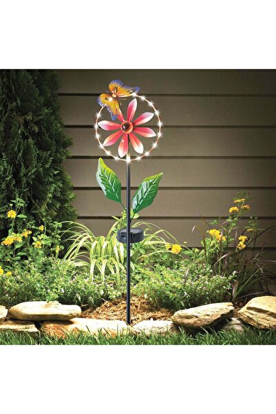 OEM Solar Garden Flower Stick with 20 LED Bulbs 70cm - (Warm White)