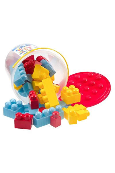 OEM Cuburi de Constructie Mari in Galeata Galbena Rosie - 48 piese