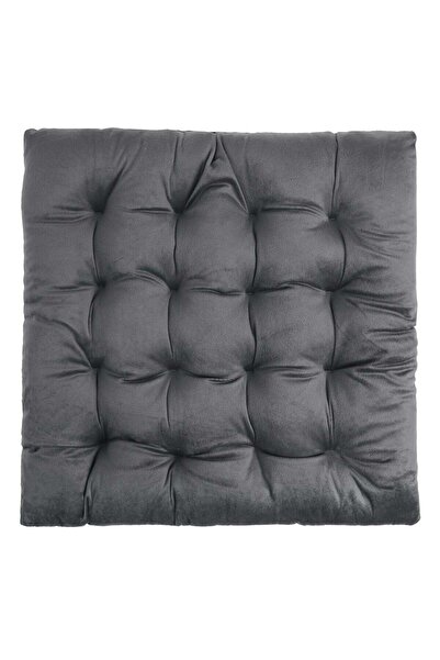 OEM Decorative Winter Chair Cushion Grey Velvet 40x40cm