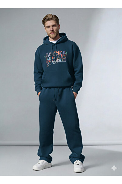 Jack Noah Jack&Noah Printed Baggy Tracksuit Set |   Winter Thick Inner Layer ...