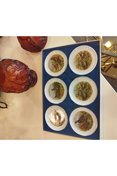 hediye Esterhomedecor Set of 6 German Porcelain Coasters