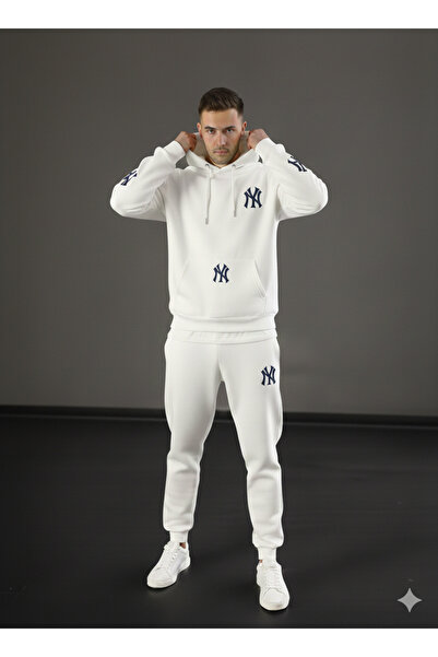 ALİ.COM Unisex Ny Printed Tracksuit Set | Hoodie- Hooded Sweatshirt Sweatpant...