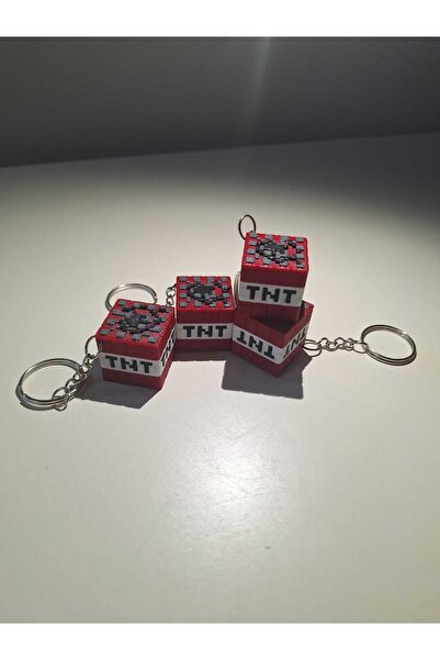 ÖZDEMİR 3D Minecraft Blok Anahtarlık 3D Baskı El Yapımı Hediyelik