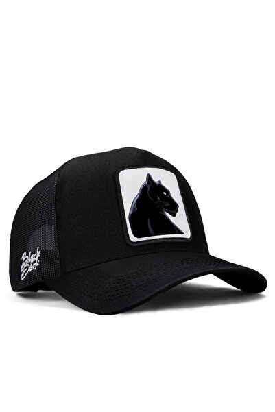 BlackBörk Panter Logolu Siyah Trucker Şapka