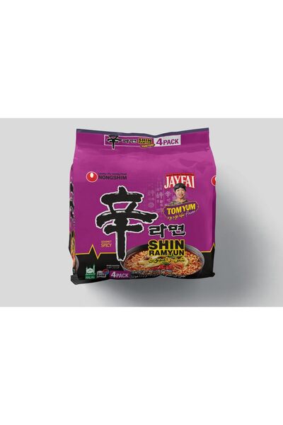 nongshim نودلز طماطم مقرمشة وحارة، 4 × 123 غرام