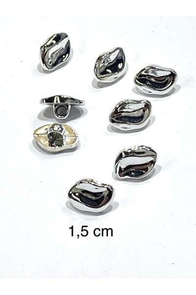 karantuhafiye Elips Model Metalize Düğme / 1,5 cm / 8 li set / M2557