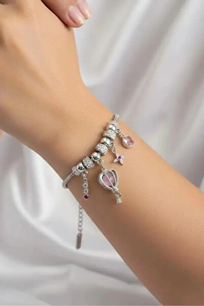 Dorvina Brass Silver Color Flying Balloon Charm Women's Bracelet Does Not Tar...