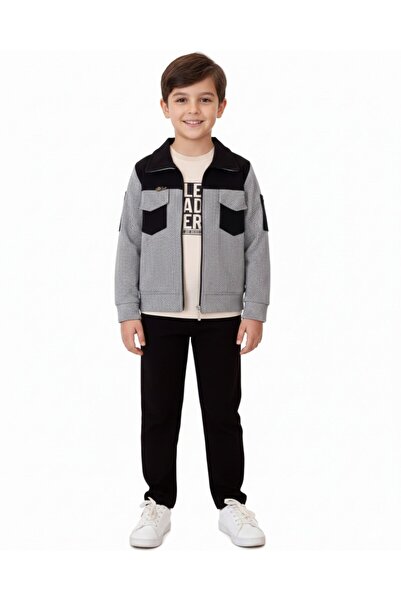 Ege Bebek Set pentru băieți, 5-12 ani, cu jachetă în carouri și pantaloni jog...