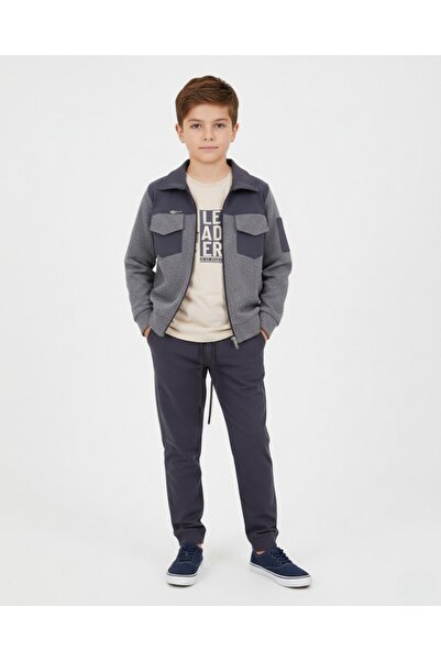 Ege Bebek Set pentru băieți, 5-12 ani, cu jachetă în carouri și pantaloni jog...