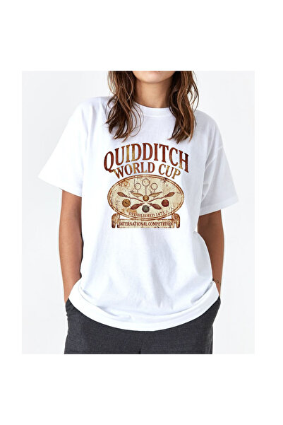 Tubinyoo تي شيرت هاري بوتر كويديتش كأس العالم مطبوع للجنسين قصة فضفاضة