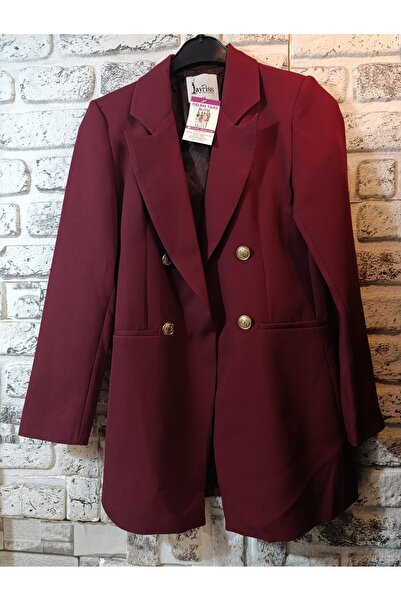 TR Kadın Bordo Blazer Ceket