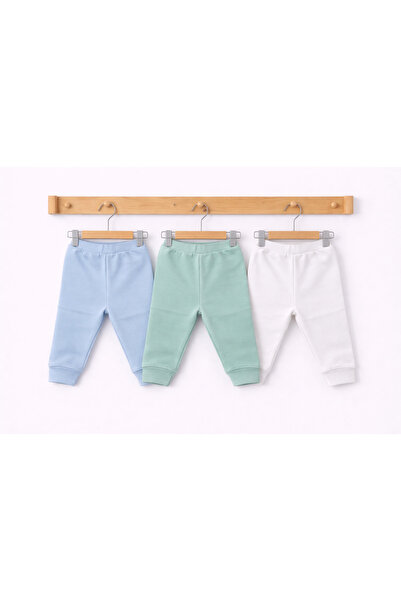 CAN BABY Organic Cotton Baby Pants Set of 3 0–3 Months |   Blue – Mint Green ...
