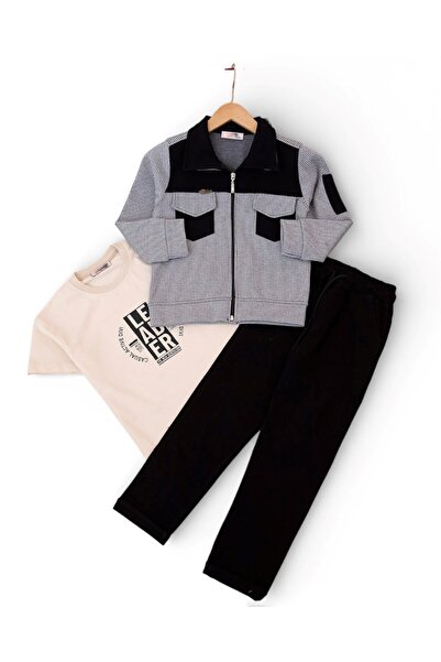 Egelite Set pentru băieți, 5-12 ani, cu jachetă în carouri și pantaloni jogge...