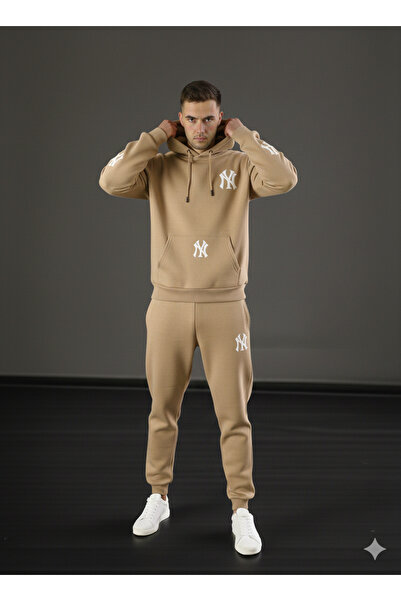 ALİ.COM Unisex Ny Printed Tracksuit Set | Hoodie- Hooded Sweatshirt Sweatpant...