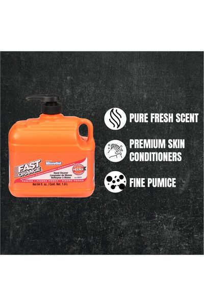 FAST ORANGE منظف اليدين بيرماتكس 25217-6PK لوشن الخفاف، نصف جالون (عبوة من 6 ...