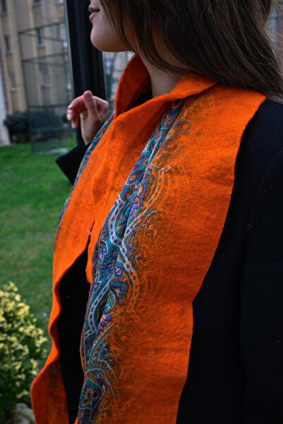 Özgüneş4c Doğal Frekans Atkıları | %100 İpek–Keçe Serisi | El İşçiliği Kadın ...