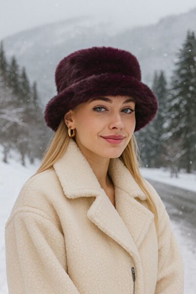 stravis Plum Plush Bucket Hat