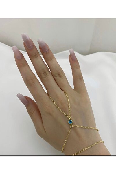 Çelik Paslanmaz nazar boncugu detaylı gold şahmeran