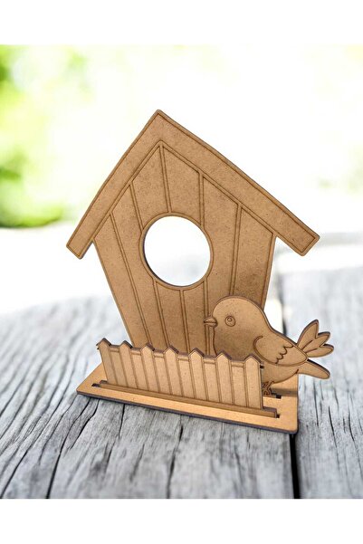 AYIŞIĞI DESİNG لوحة خشبية لطيفة لطائر وعشه، نشاط، 5 قطع