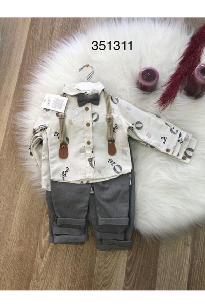 BEGONYA BEBECE KIDS Strapped Pants, Bow Tie Shirt, Boys' Suit