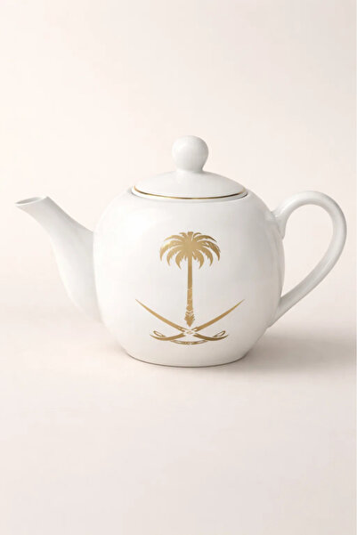 Urbanza إبريق شاي عربي سيراميكي كبير الحجم 900 مل | إبريق شاي أنيق بتصميم شجر...