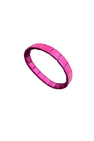 FM Pink Color Steel Italian Model Elastic Bracelet — the Perfect Blend of Ele...