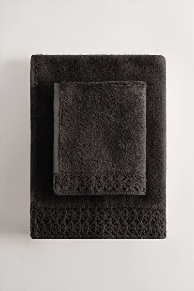 Ca'De'Luz Lugo Pima Cotton Anthracite Towel Set