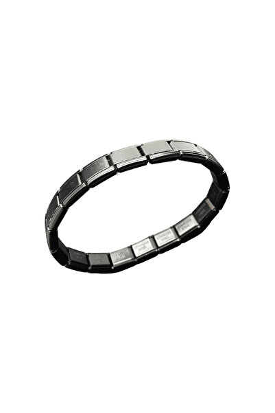 FM Black Color Steel Italian Model Elastic Bracelet — the Perfect Blend of El...