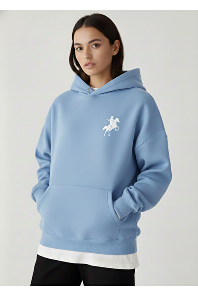 Mayer Butik Unisex Men/Women Cowboy Custom Printed Cotton Oversized Hooded Sw...