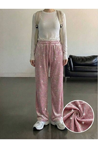 Touz Moda Glow Cyrstal Detail Sweatpants