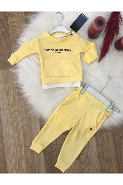 BEGONYA BEBECE KIDS طقم ملابس أطفال من القطن 100% بنسيج الوافل للاستخدام المو...