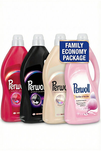 Perwoll PACHET COMPLET 3,96L x 4 NEGRU - CULOARE - LÂNĂ - CULOARE DESCHISĂ