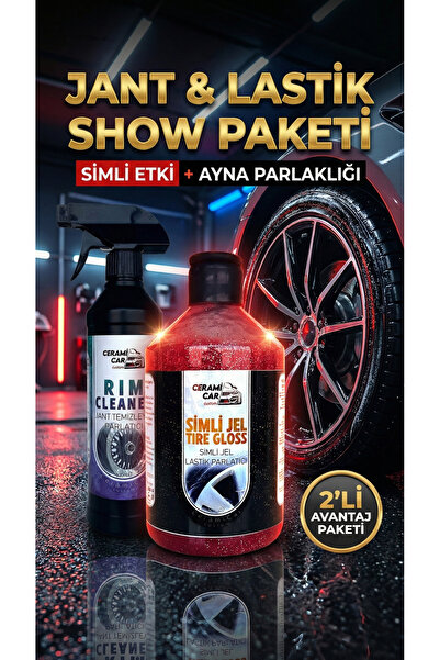 Ceramicar Custom Jant & Lastik Show Paketi - (GÜMÜŞ) Simli Jel Parlatıcı + Ja...