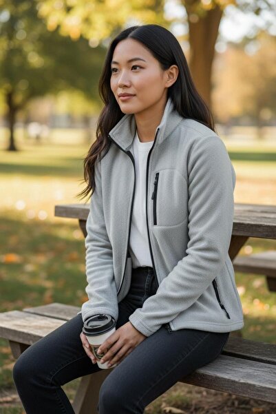 Arwen Fashion Gramajli 3 Pocket Non-Embroidered Fleece Jacket