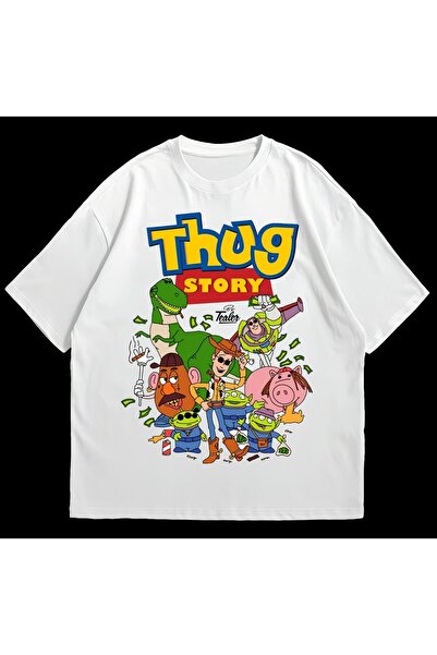 MAYDAY CULTURE Tricou oversize din bumbac imprimat DTF, unisex, pentru femei ...