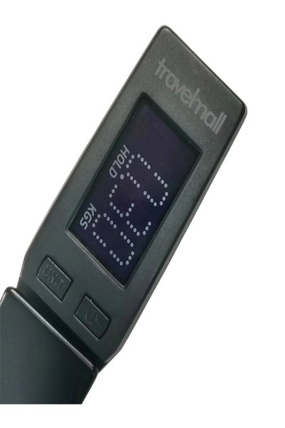 TRAVELMALL Compact Digital Travel Scale 50kg/110lb LCD Display Luggage Weighing Scale – Black