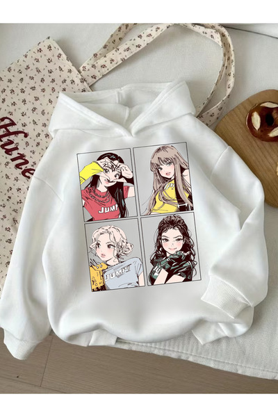 Touz Moda Young BlackPink 3 fire Thick cu glugă Swea tricou