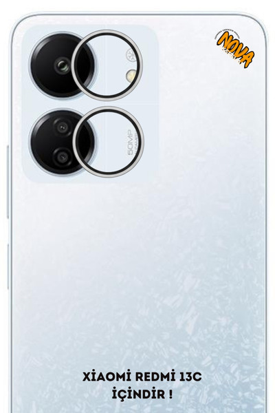 cepmoda زجاج حماية عدسة الكاميرا المعدنية من شاومي 'ريدمي 13C' - فضي