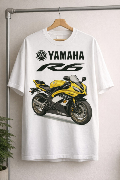 Infire clothing Oversized Unisex 100% Cotton Yamaha R6 Printed T-Shirt
