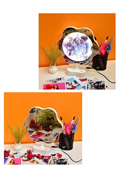 Alaa Butik Online Kişiye Özel Fotoğraflı Led Işıklı Sihirli Papatya Ayna – He...