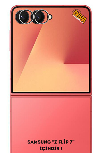 cepmoda واقي عدسة الكاميرا المعدني لهاتف سامسونج جالاكسي 'زد فليب 7' - فضي