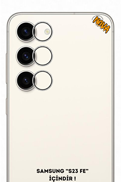 cepmoda Samsung Galaxy'S23 / S23 Fe' Metal Camera Lens Protective Glass - Gray