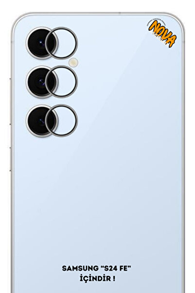 cepmoda Samsung Galaxy'S24 Fe' Metal Camera Lens Protective Glass - Gray