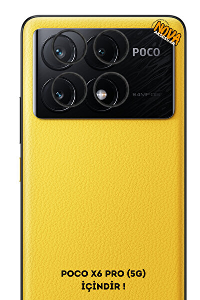 cepmoda Xiaomi Poco “X6 Pro” Metal Camera Lens Protective Glass - Black